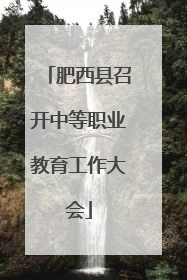 肥西县召开中等职业教育工作大会