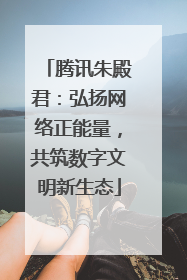 腾讯朱殿君：弘扬网络正能量，共筑数字文明新生态
