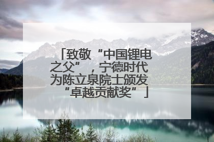 致敬“中国锂电之父”，宁德时代为陈立泉院士颁发“卓越贡献奖”