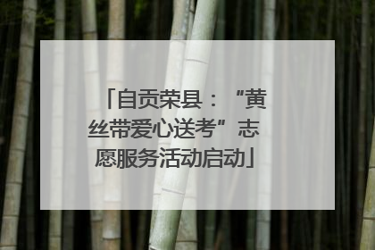 自贡荣县：“黄丝带爱心送考”志愿服务活动启动