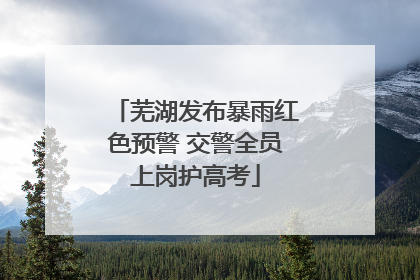 芜湖发布暴雨红色预警 交警全员上岗护高考