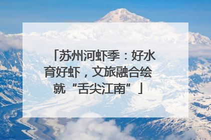 苏州河虾季：好水育好虾，文旅融合绘就“舌尖江南”