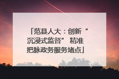 范县人大：创新“沉浸式监督” 精准把脉政务服务堵点
