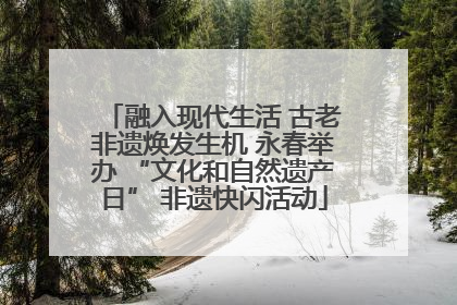 融入现代生活 古老非遗焕发生机 永春举办 “文化和自然遗产日” 非遗快闪活动