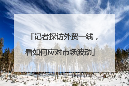 记者探访外贸一线，看如何应对市场波动