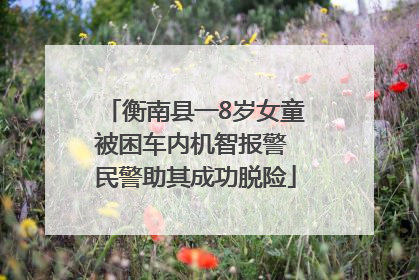 衡南县一8岁女童被困车内机智报警 民警助其成功脱险