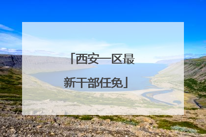 西安一区最新干部任免
