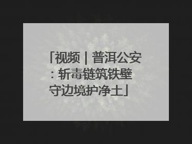 视频｜普洱公安：斩毒链筑铁壁 守边境护净土