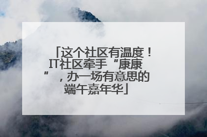 这个社区有温度！IT社区牵手“康康”，办一场有意思的端午嘉年华