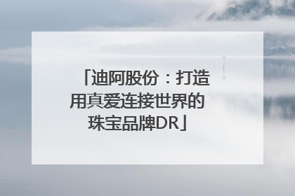 迪阿股份：打造用真爱连接世界的珠宝品牌DR
