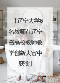 辽宁大学6名教师在辽宁省高校教师教学创新大赛中获奖