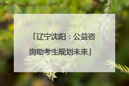 辽宁沈阳：公益咨询助考生规划未来