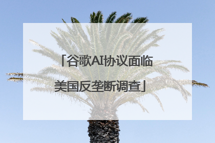 谷歌AI协议面临美国反垄断调查