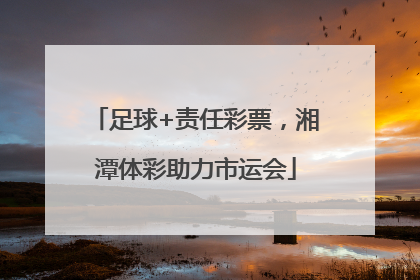 足球+责任彩票，湘潭体彩助力市运会