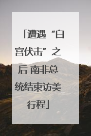 遭遇“白宫伏击”之后 南非总统结束访美行程