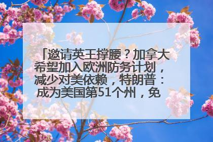 邀请英王撑腰？加拿大希望加入欧洲防务计划，减少对美依赖，特朗普：成为美国第51个州，免费用“金穹”