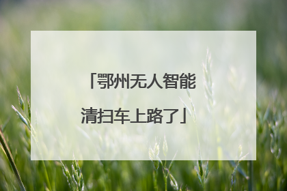 鄂州无人智能清扫车上路了