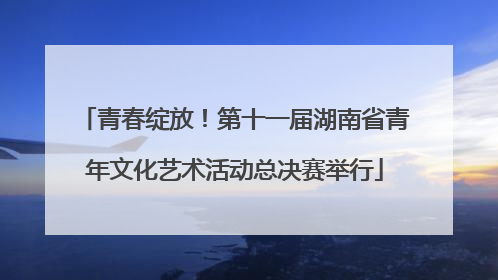 青春绽放！第十一届湖南省青年文化艺术活动总决赛举行