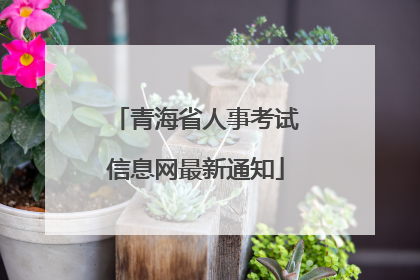 青海省人事考试信息网最新通知