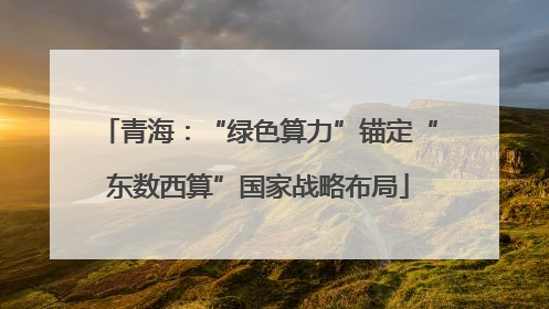 青海：“绿色算力”锚定“东数西算”国家战略布局