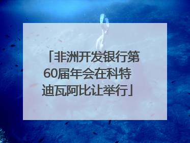 非洲开发银行第60届年会在科特迪瓦阿比让举行