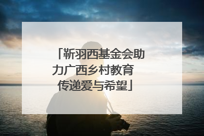 靳羽西基金会助力广西乡村教育 传递爱与希望