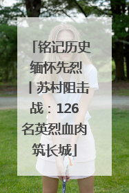 铭记历史 缅怀先烈丨苏村阻击战：126名英烈血肉筑长城