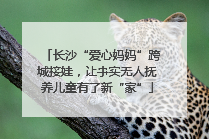 长沙“爱心妈妈”跨城接娃，让事实无人抚养儿童有了新“家”