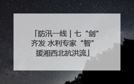 防汛一线｜七“剑”齐发 水利专家“智”援湘西北抗洪流