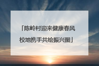 陈岭村迎来健康春风 校地携手共绘振兴图