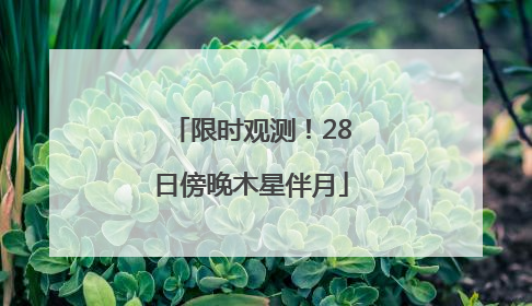 限时观测！28日傍晚木星伴月