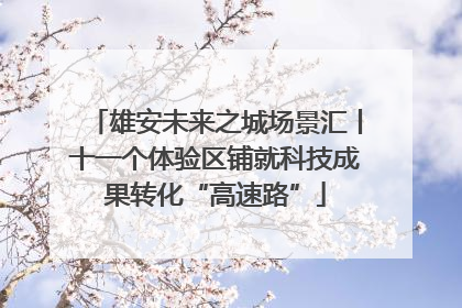 雄安未来之城场景汇丨十一个体验区铺就科技成果转化“高速路”