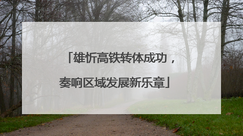 雄忻高铁转体成功，奏响区域发展新乐章