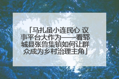 马扎虽小连民心 议事平台大作为——看郓城县张鲁集镇如何让群众成为乡村治理主角