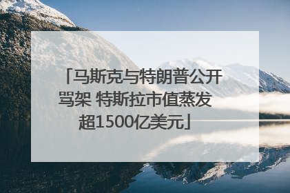 马斯克与特朗普公开骂架 特斯拉市值蒸发超1500亿美元