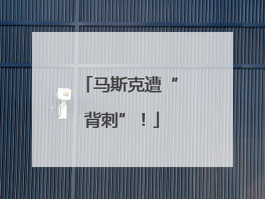 马斯克遭“背刺”！