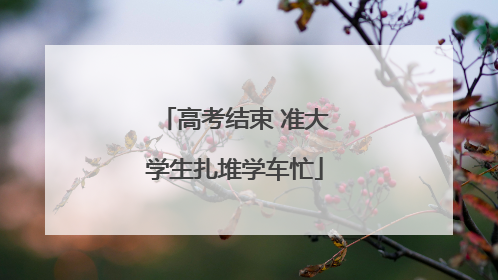高考结束 准大学生扎堆学车忙