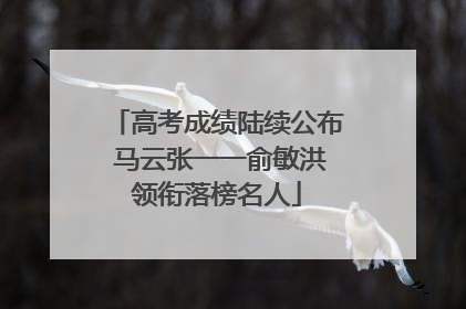 高考成绩陆续公布 马云张一一俞敏洪领衔落榜名人