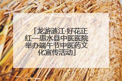 龙游涟江·好花正红—惠水县中医医院举办端午节中医药文化宣传活动