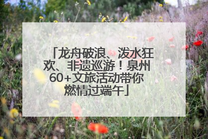 龙舟破浪、泼水狂欢、非遗巡游！泉州60+文旅活动带你燃情过端午