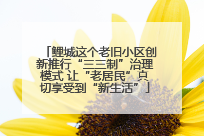 鲤城这个老旧小区创新推行“三三制”治理模式 让“老居民”真切享受到“新生活”