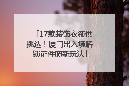 17款装饰衣领供挑选！厦门出入境解锁证件照新玩法