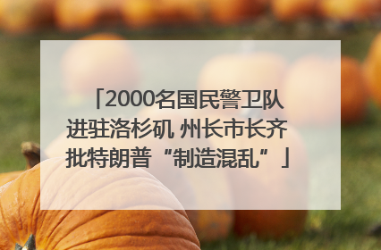 2000名国民警卫队进驻洛杉矶 州长市长齐批特朗普“制造混乱”