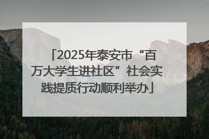 2025年泰安市“百万大学生进社区”社会实践提质行动顺利举办