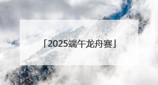 2025端午龙舟赛