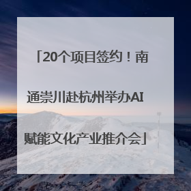 20个项目签约！南通崇川赴杭州举办AI赋能文化产业推介会