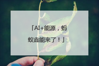 AI+能源，蚂蚁鑫能来了！
