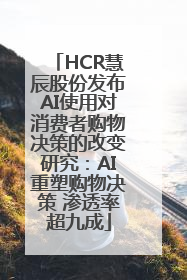 HCR慧辰股份发布AI使用对消费者购物决策的改变研究：AI重塑购物决策 渗透率超九成