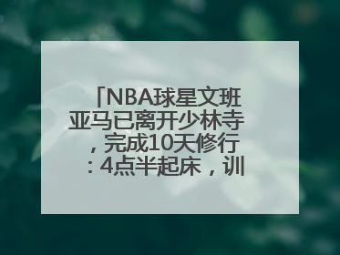 NBA球星文班亚马已离开少林寺，完成10天修行：4点半起床，训练强度高于武僧