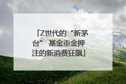 Z世代的“新茅台” 基金重金押注的新消费狂飙